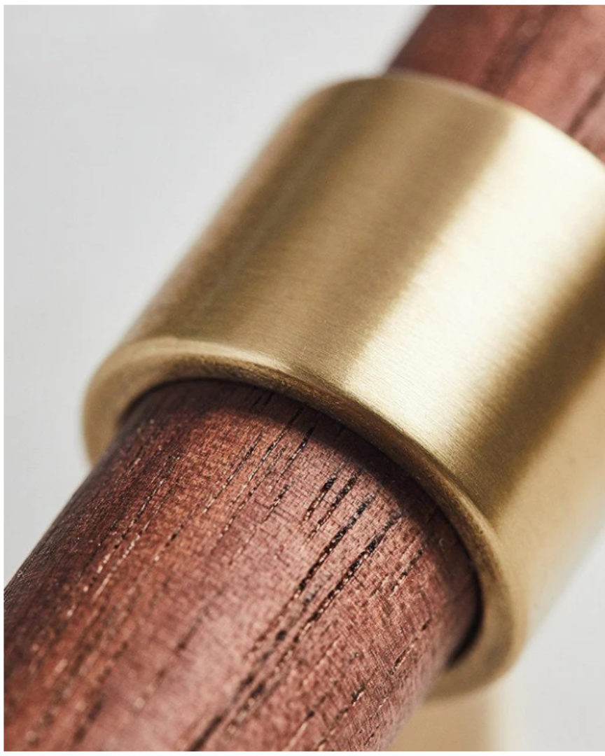 Walnut & Brushed Brass Handle